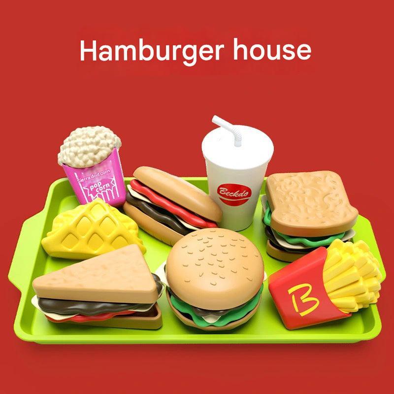 children educational burger toy set