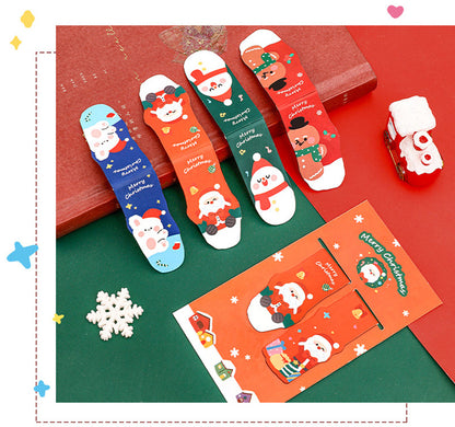 winter Christmas themed bookmarks for reading