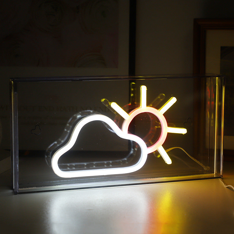 Fun shaped neon wall light for festive decoration