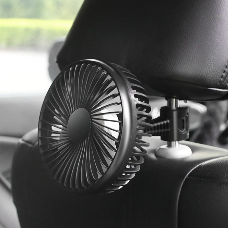 Front view of dual head car fan