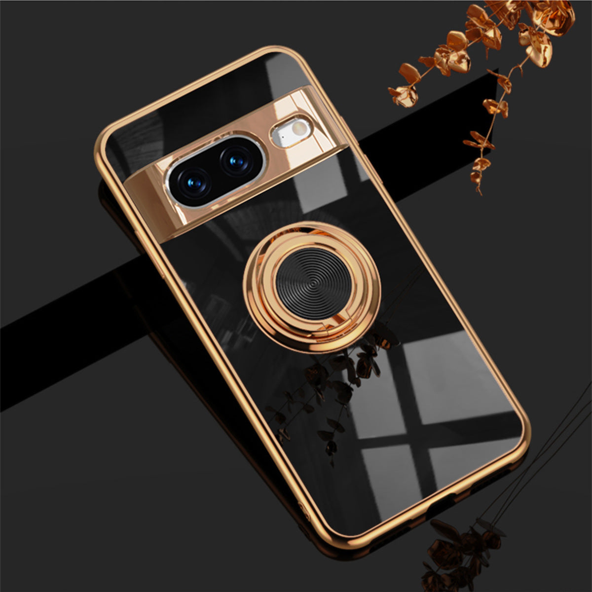 Premium Electroplated TPU Case for Google Pixel 8/8A/9 - Stylish & Durable Protection with Kickstand and Magnetic Car Mount Compatibility