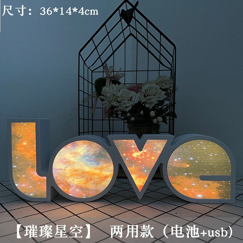 decorative LED love light starry design