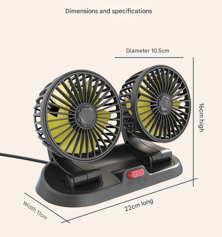 Car fan in action cooling vehicle