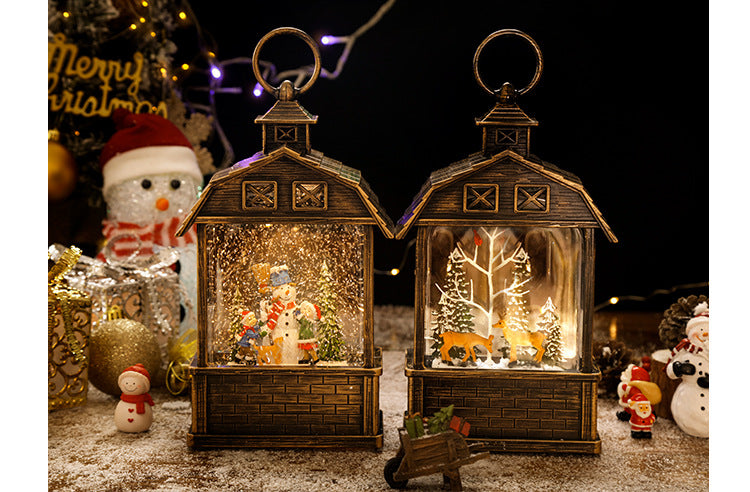 festive music box barn design photo