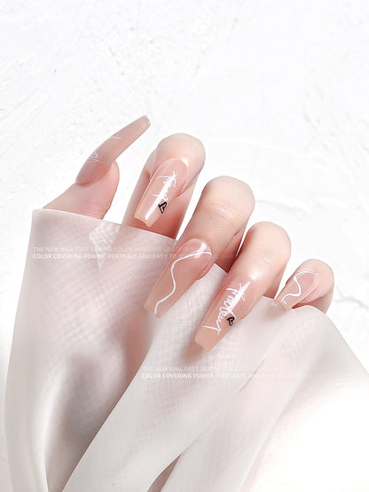 white gradient nail art pen