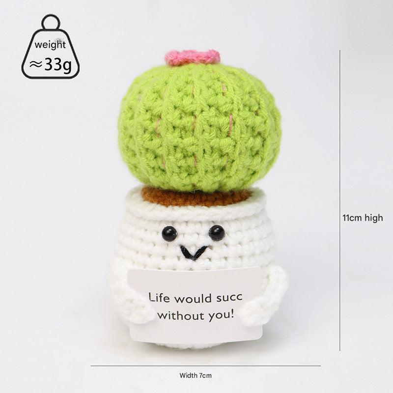 soft plush hand-knitted animal toy