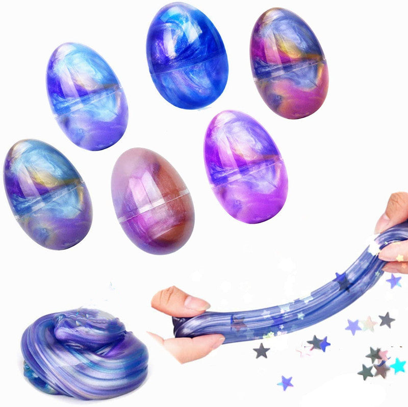 Colorful Galaxy Egg Crystal Slime - DIY Fun for All Ages