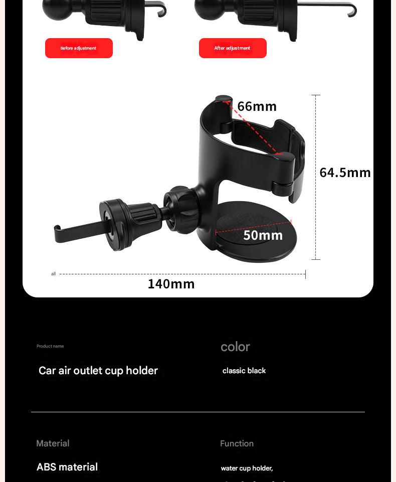 vehicle air vent cigarette holder beside cup holder