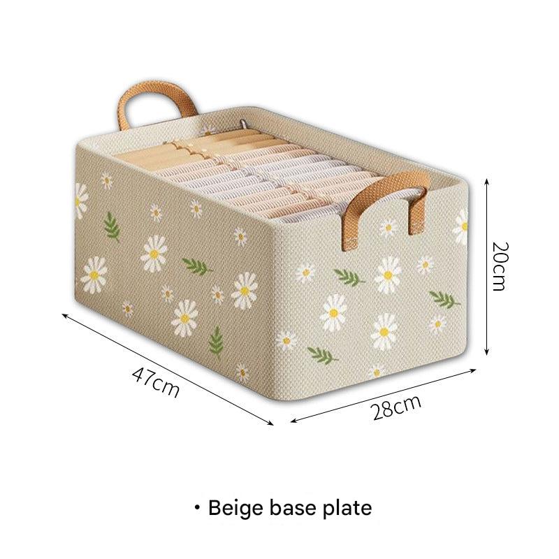 Multicolor daisy pattern storage container