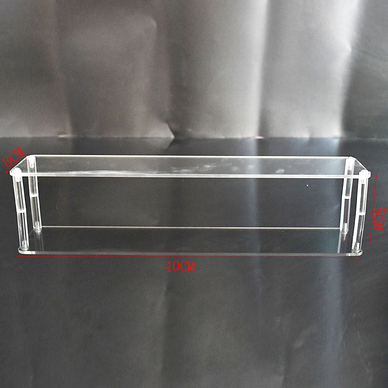 Transparent acrylic display stand front view