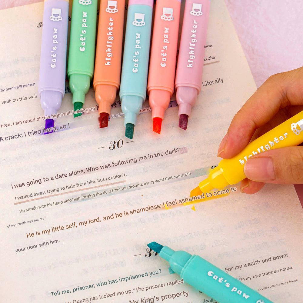 stack of colorful dual tip highlighters