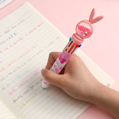 assorted colorful rabbit ballpoint pens display