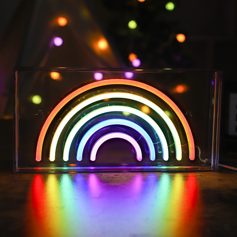 Bright LED peace sign neon decor light