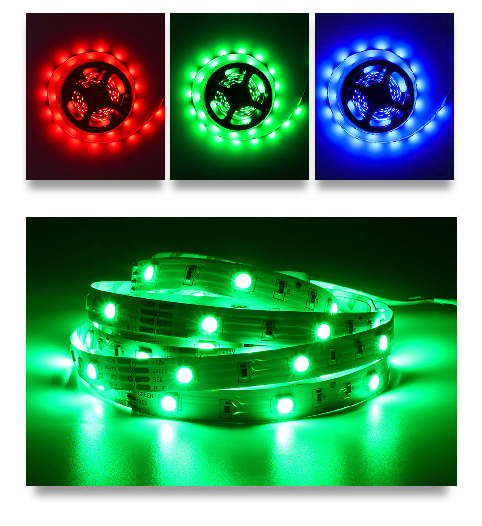 Example setup of LED strip lights