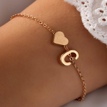 Chic gold letter bracelet