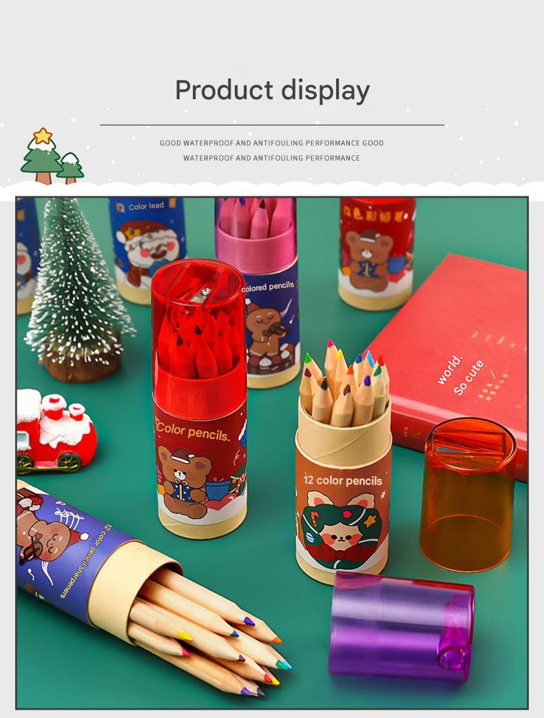 Christmas themed colorful drawing set