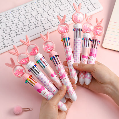 colorful cartoon rabbit pen clip close-up