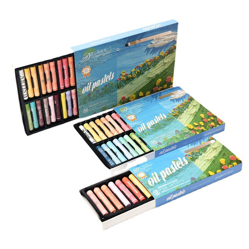 Vibrant 36-Color Oil Pastels Set - Premium Soft Oil Paint Crayons for Artists and Kids