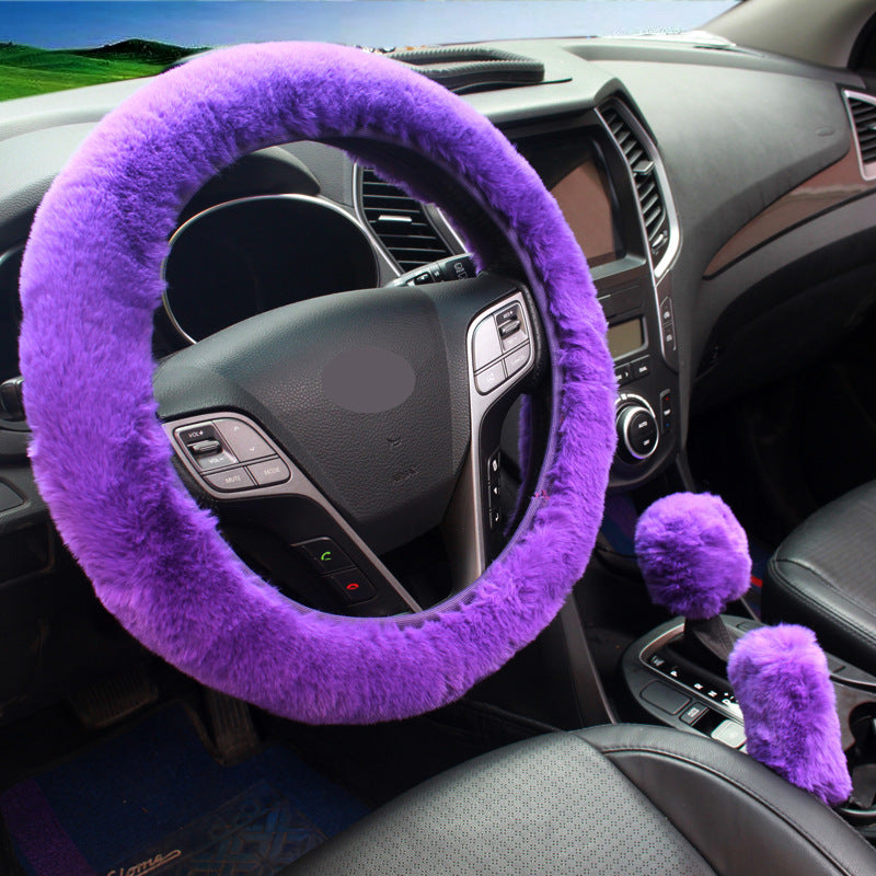 lavender steering wheel cover in car decor