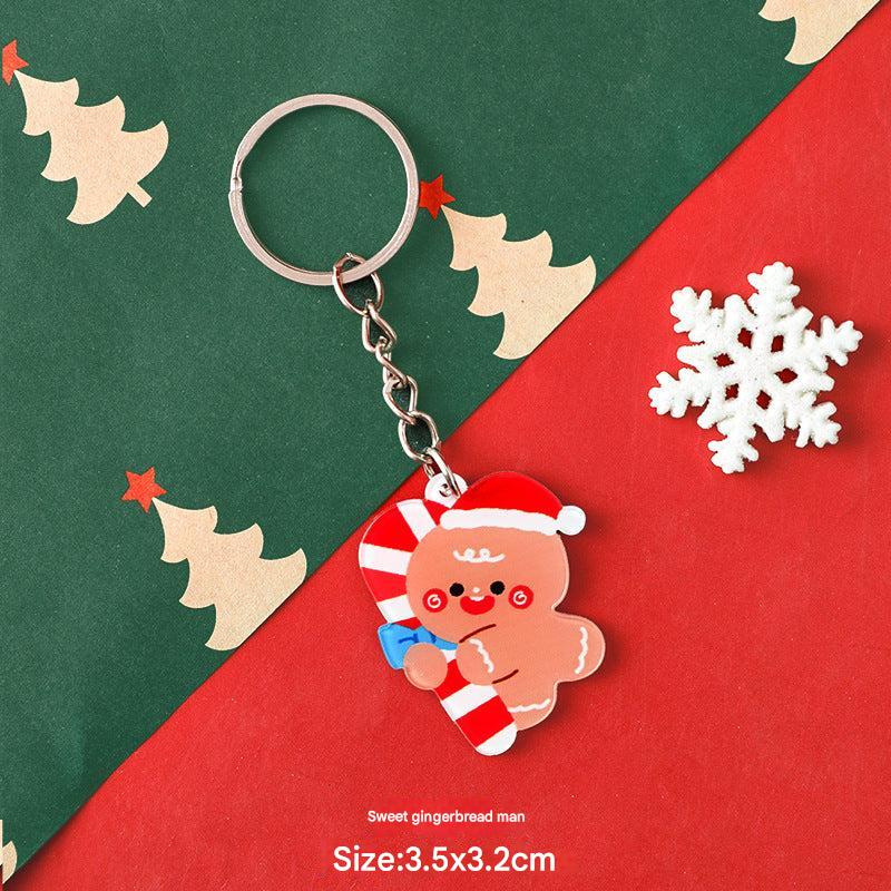 colorful Christmas tree keychain