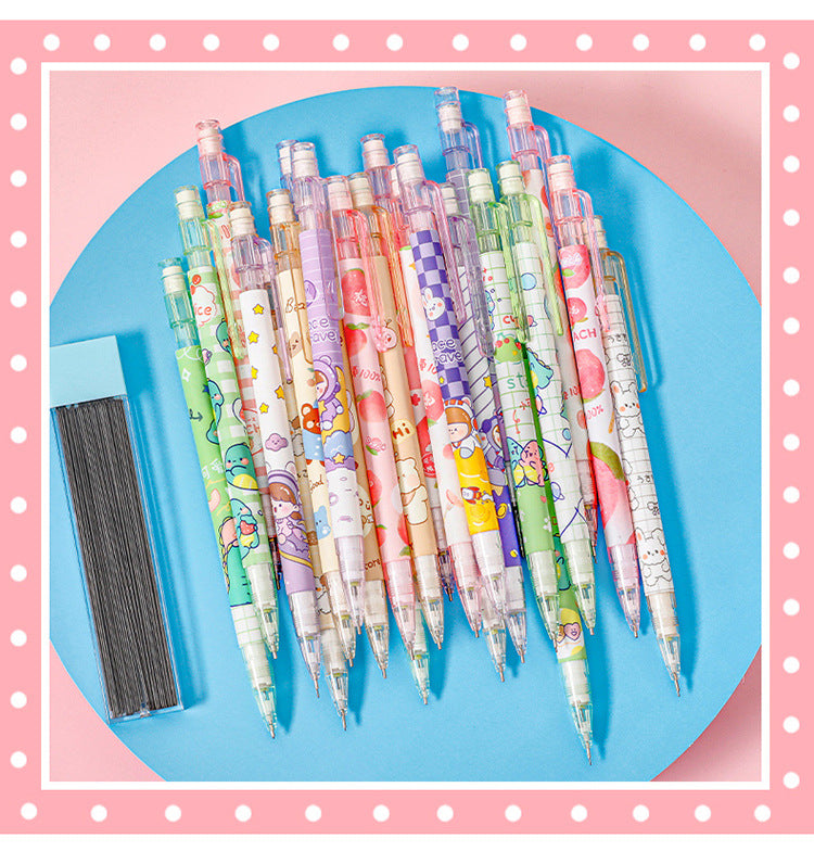 child-friendly purple star themed mechanical pencil