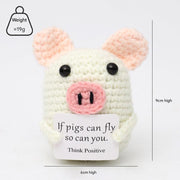 White Double-Layer Pig I Card (Pack of 1)