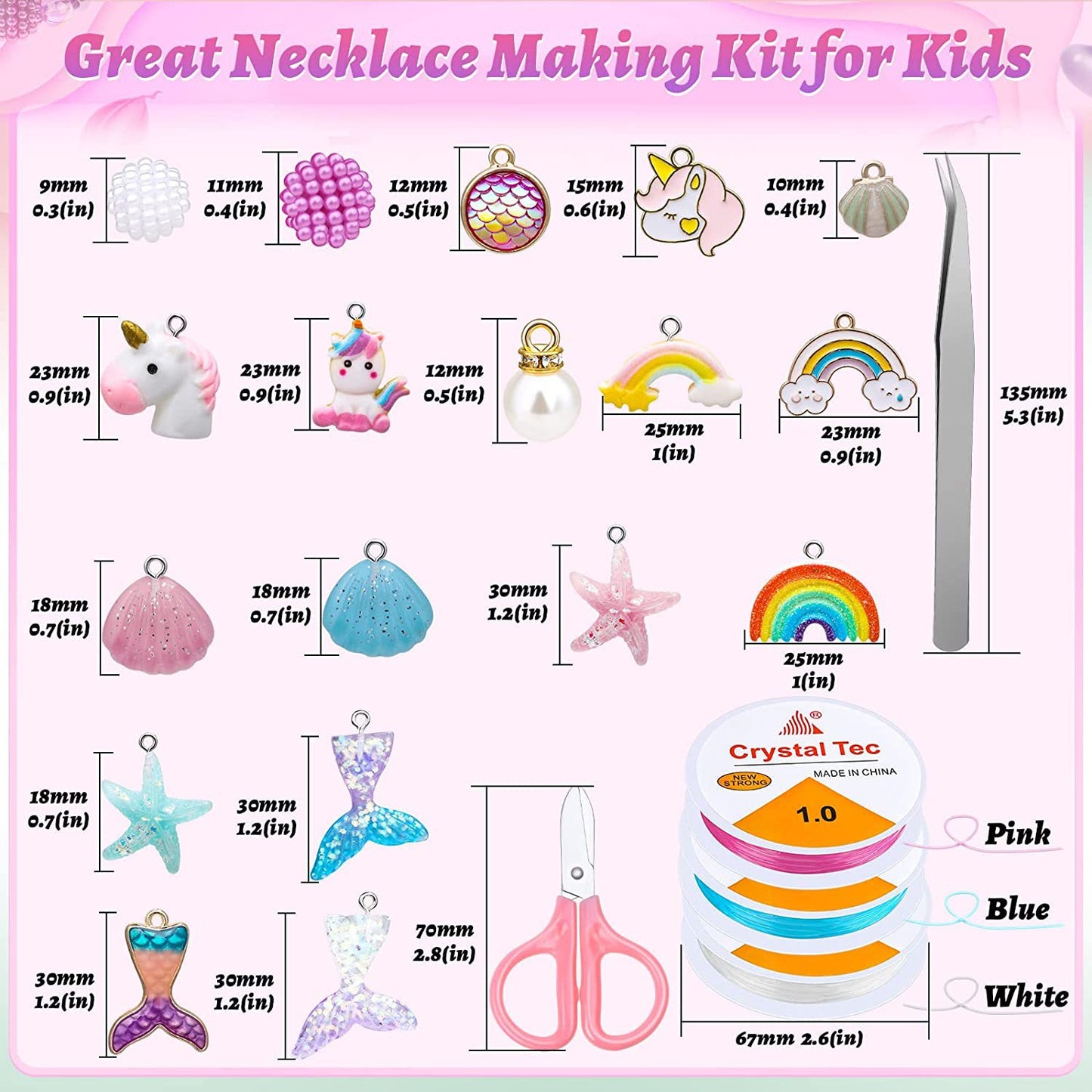 DIY necklace and bracelet making set