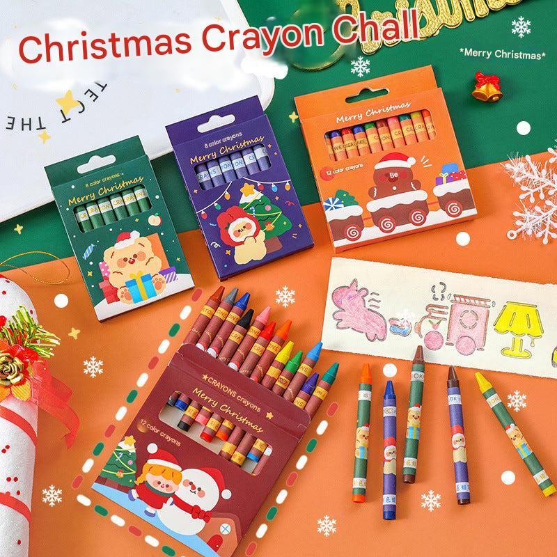 festive kids Christmas Teddy crayon set