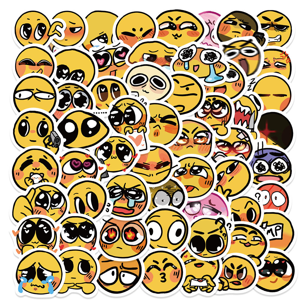 yellow face sticker