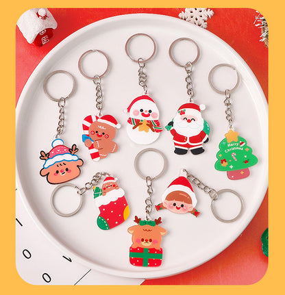 colorful Christmas tree keychain