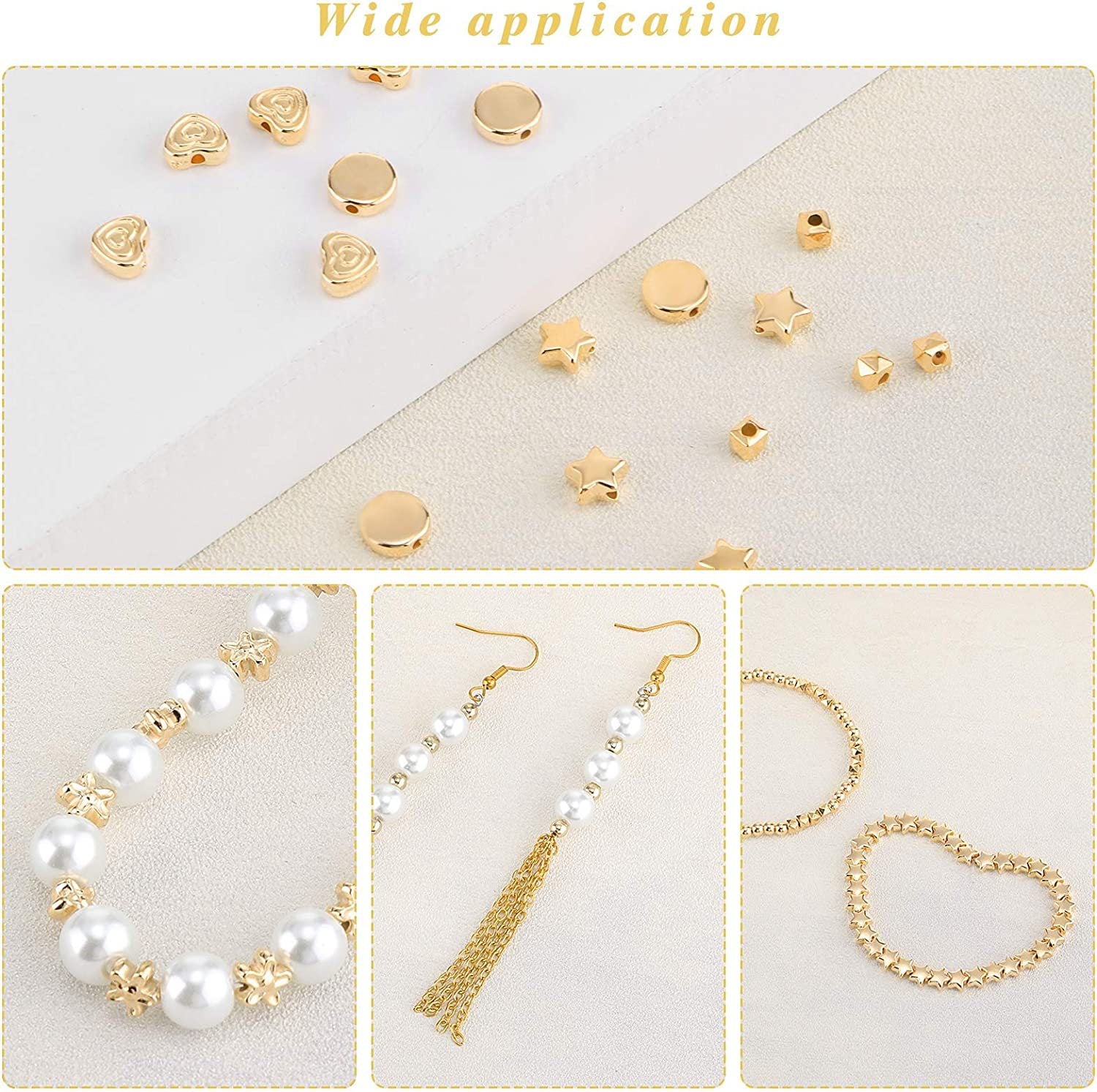 star and flower shaped luxury beads for DIY