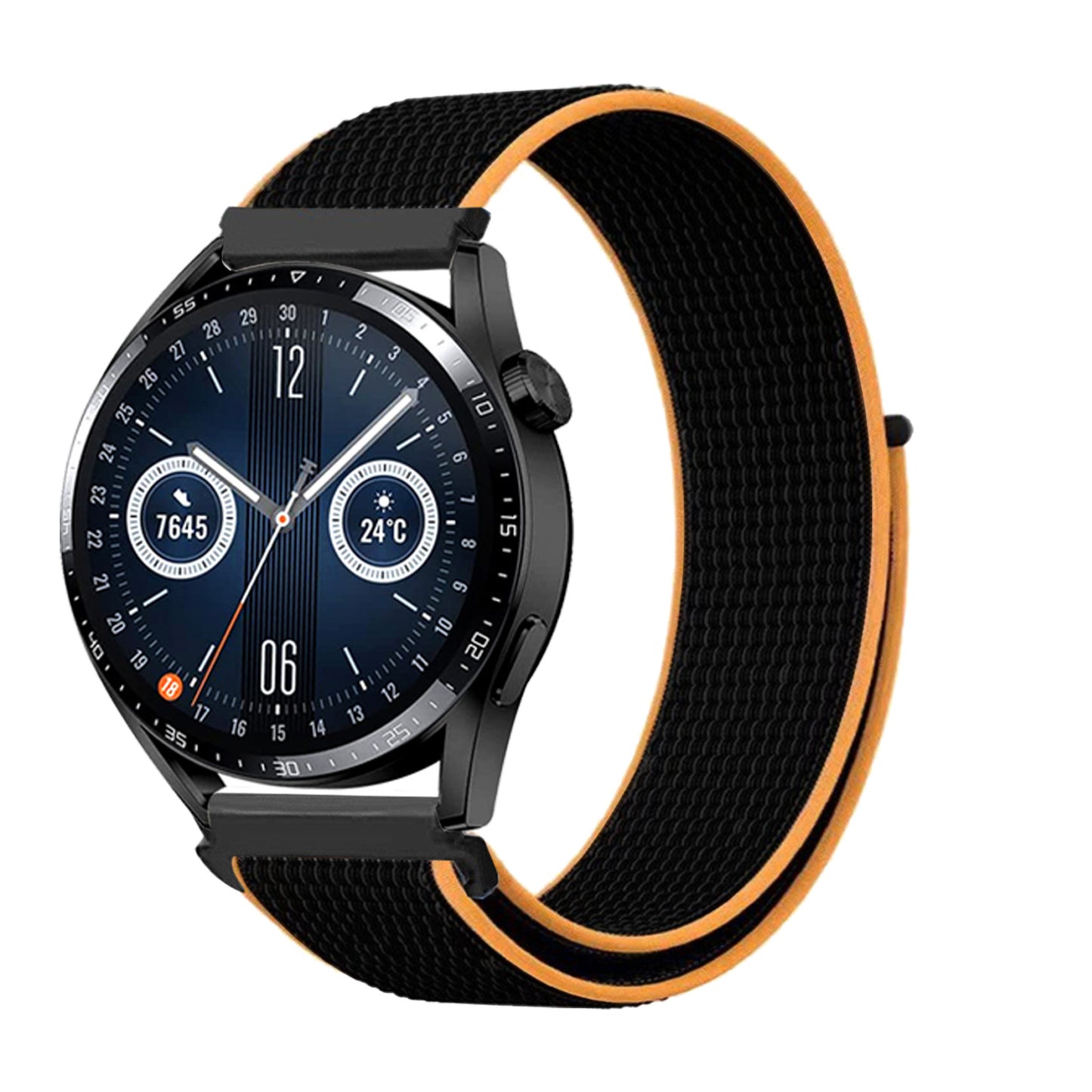 High-Quality 20/22mm Nylon Sport Watch Bands for Huawei GT4 & Samsung Galaxy Watch | Hook and Loop Design