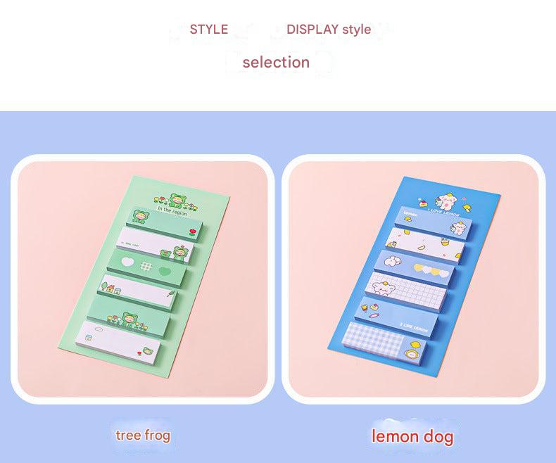 cartoon sticky notes lemon dog design