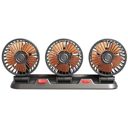 Car fan mounted on dashboard