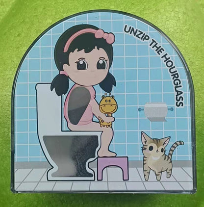 comic toilet timer for bathroom decor