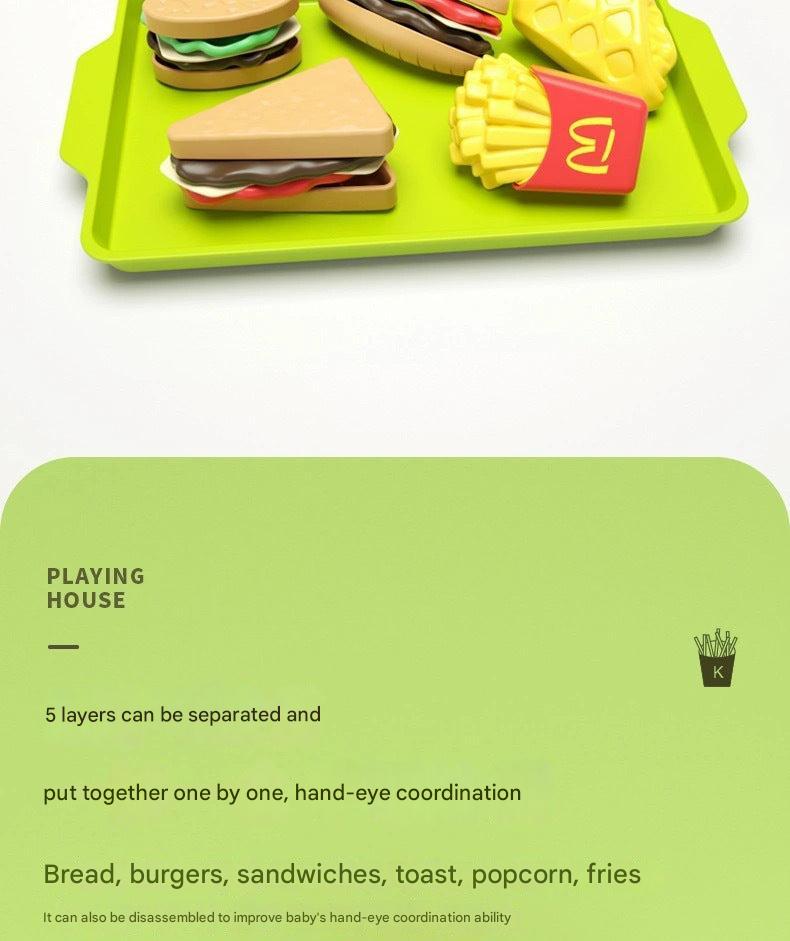 complete burger playset for kids