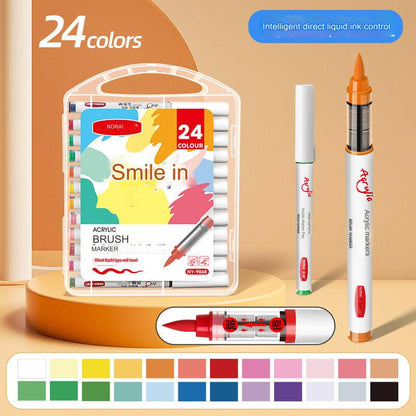 48-Color Liquid Art Markers Set - Premium Acrylic Ink for Artists and Students