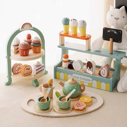 kids wooden kitchen mixer toy