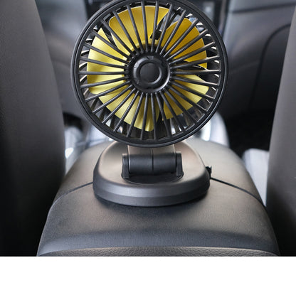 Side view of mounted car fan