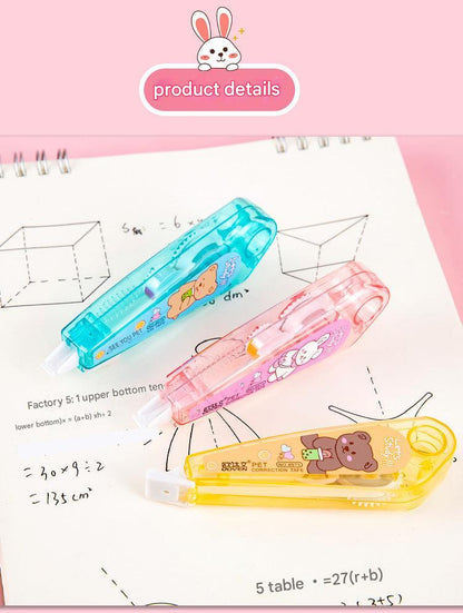 colorful cartoon animal correction tape