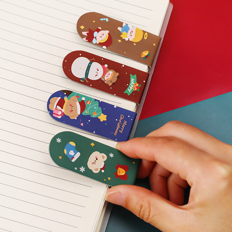 Cute magnetic bookmark with Christmas stocking design