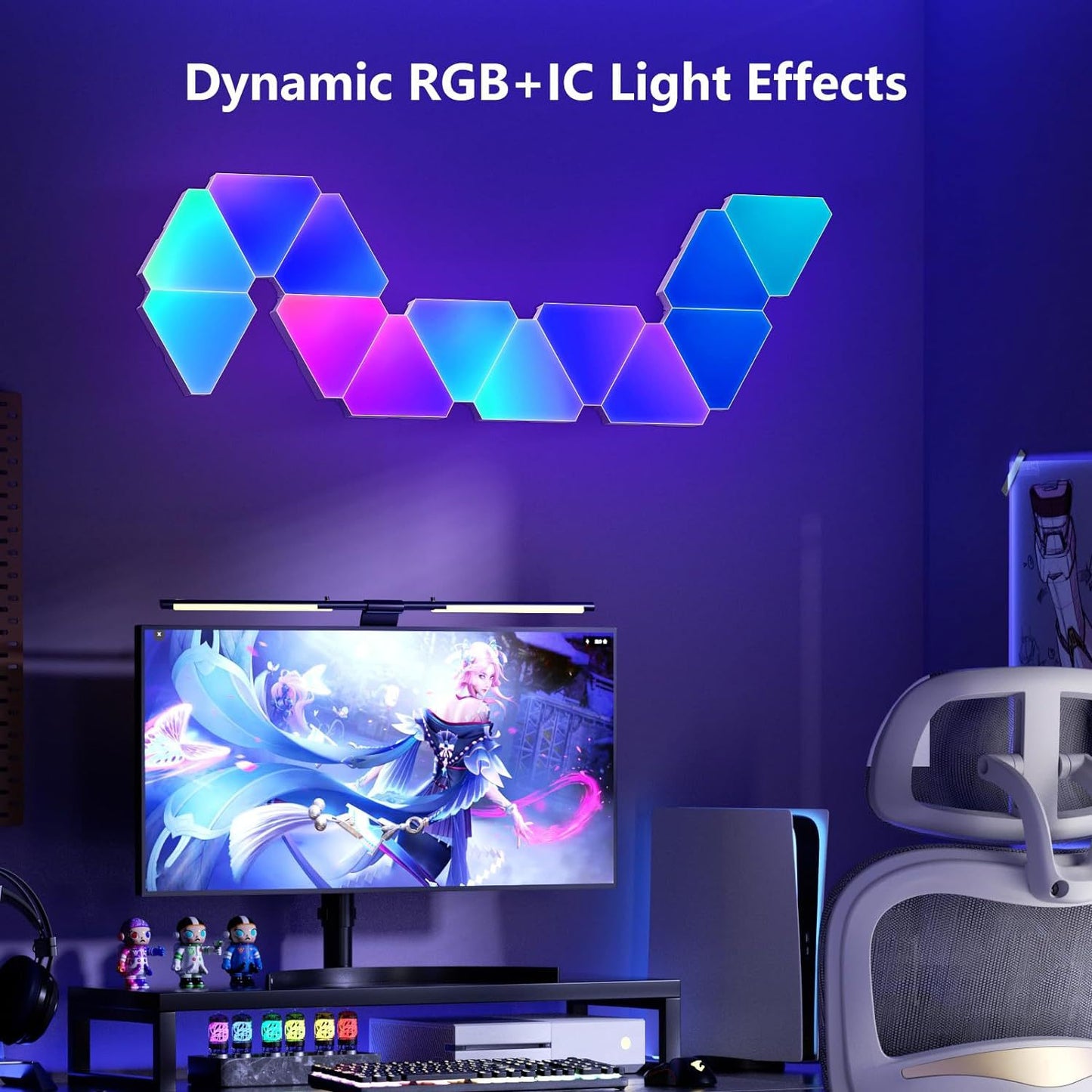 Smart LED light panel music sync feature