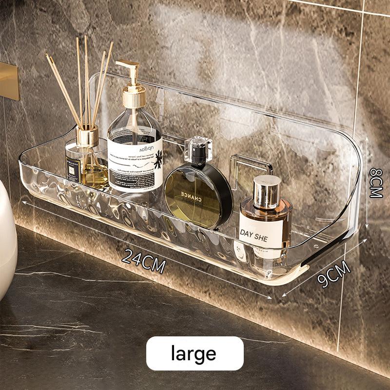 bathroom acrylic organizer side view