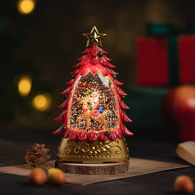 Enchanted Christmas globe with snowman figure