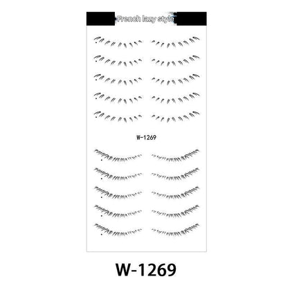 variety of eyelash tattoo designs