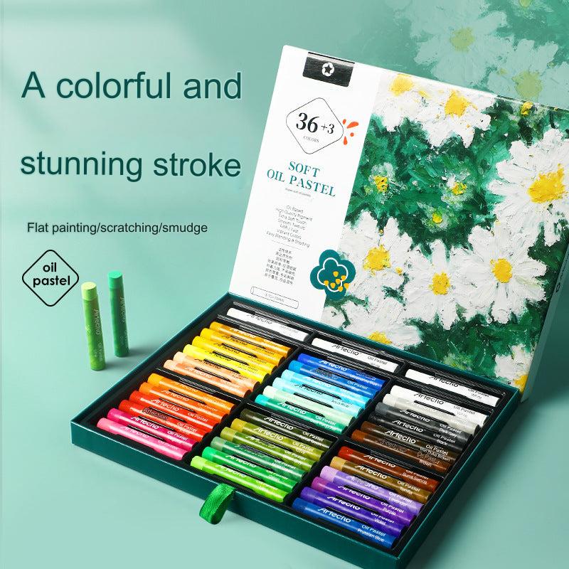 Montmartre 24-Color Ultra Soft Oil Pastels for Kids - Vibrant, Easy to Blend Art Crayons