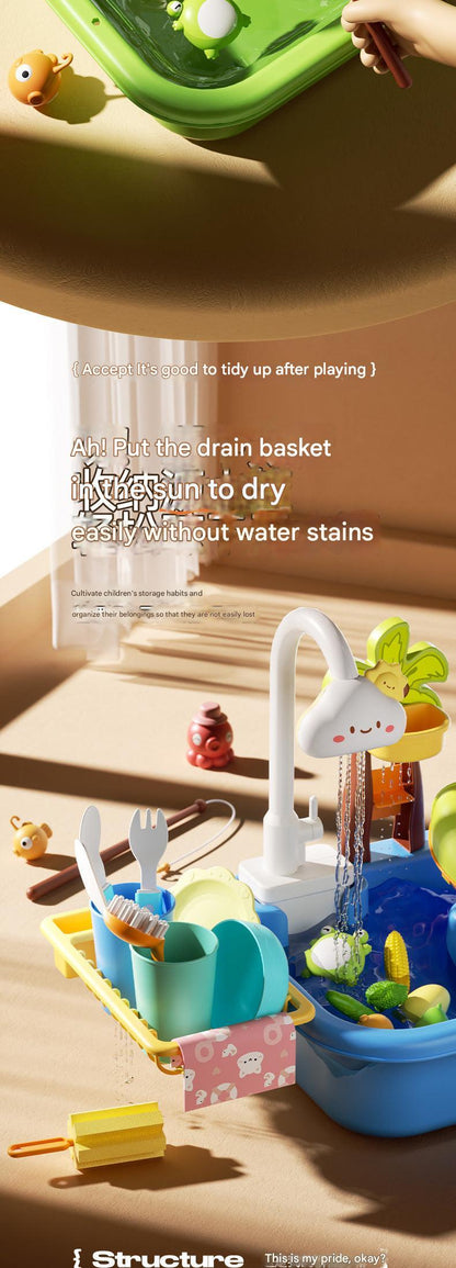 interactive toy sink set showcasing fishing game